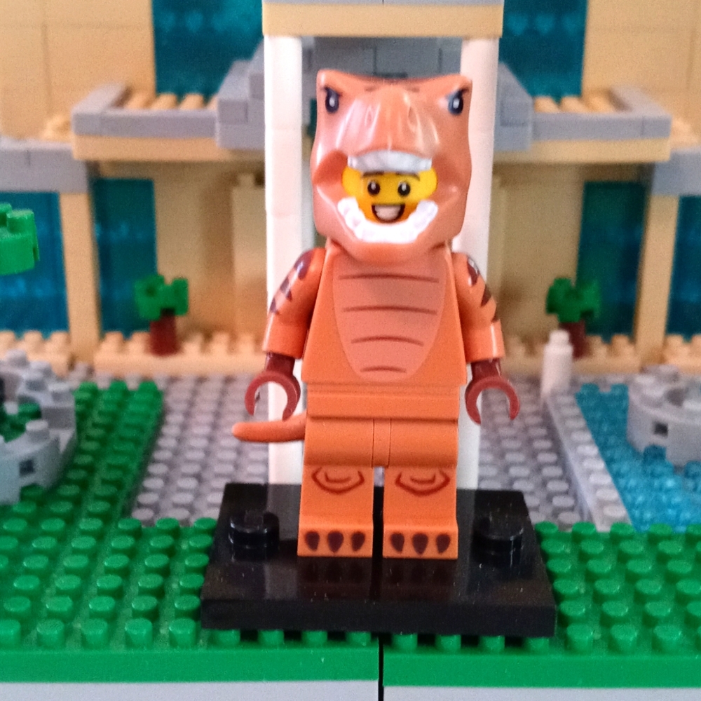 Lego T-rex costume minifigure